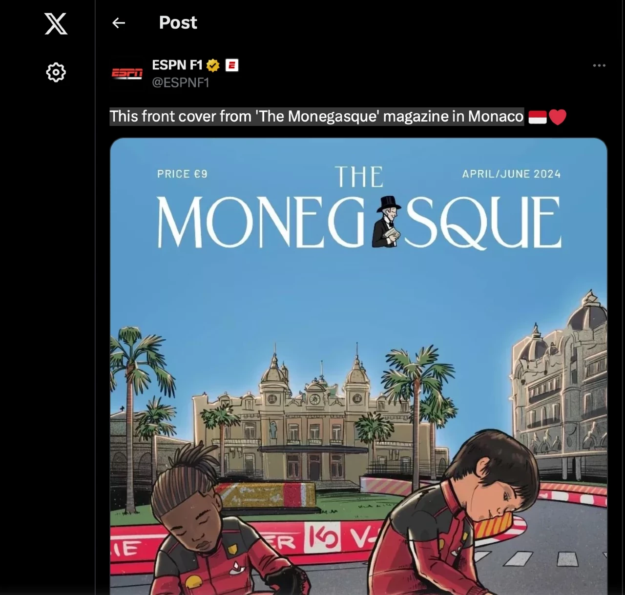 This front cover from 'The Monegasque' magazine in Monaco