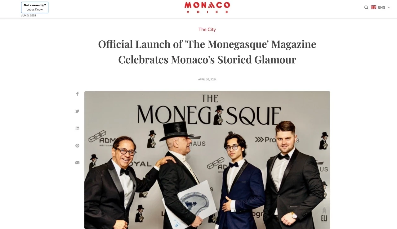 Official Launch of 'The Monegasque' Magazine Celebrates Monaco's Storied Glamour