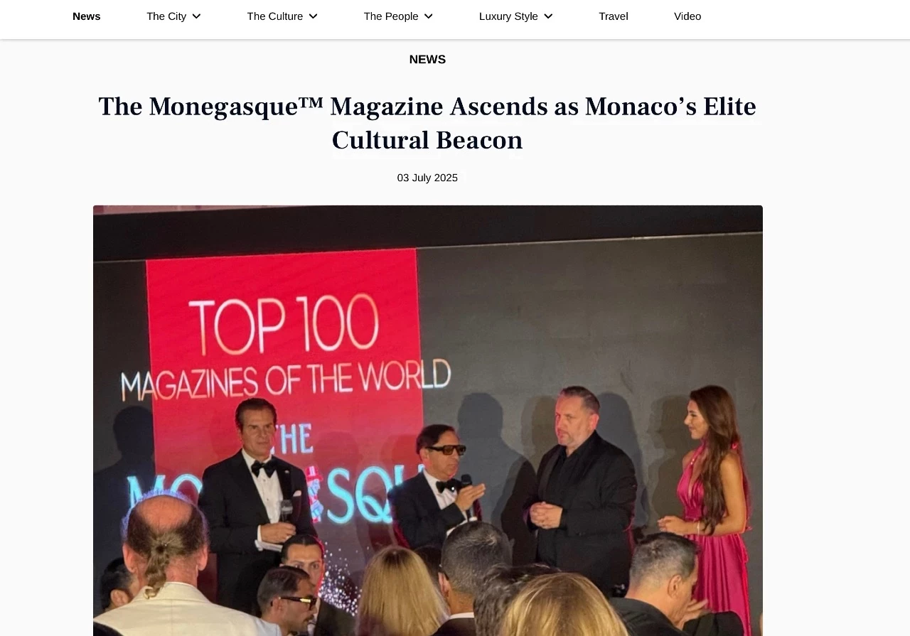 The Monegasque™ Magazine Ascends as Monaco’s Elite Cultural Beacon