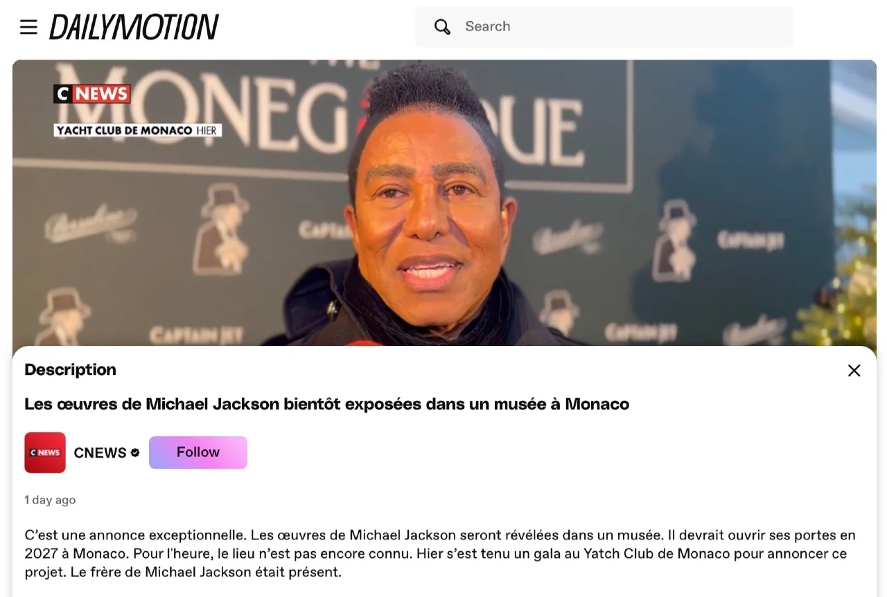 Michael Jackson’s works soon to be exhibited in a museum in Monaco