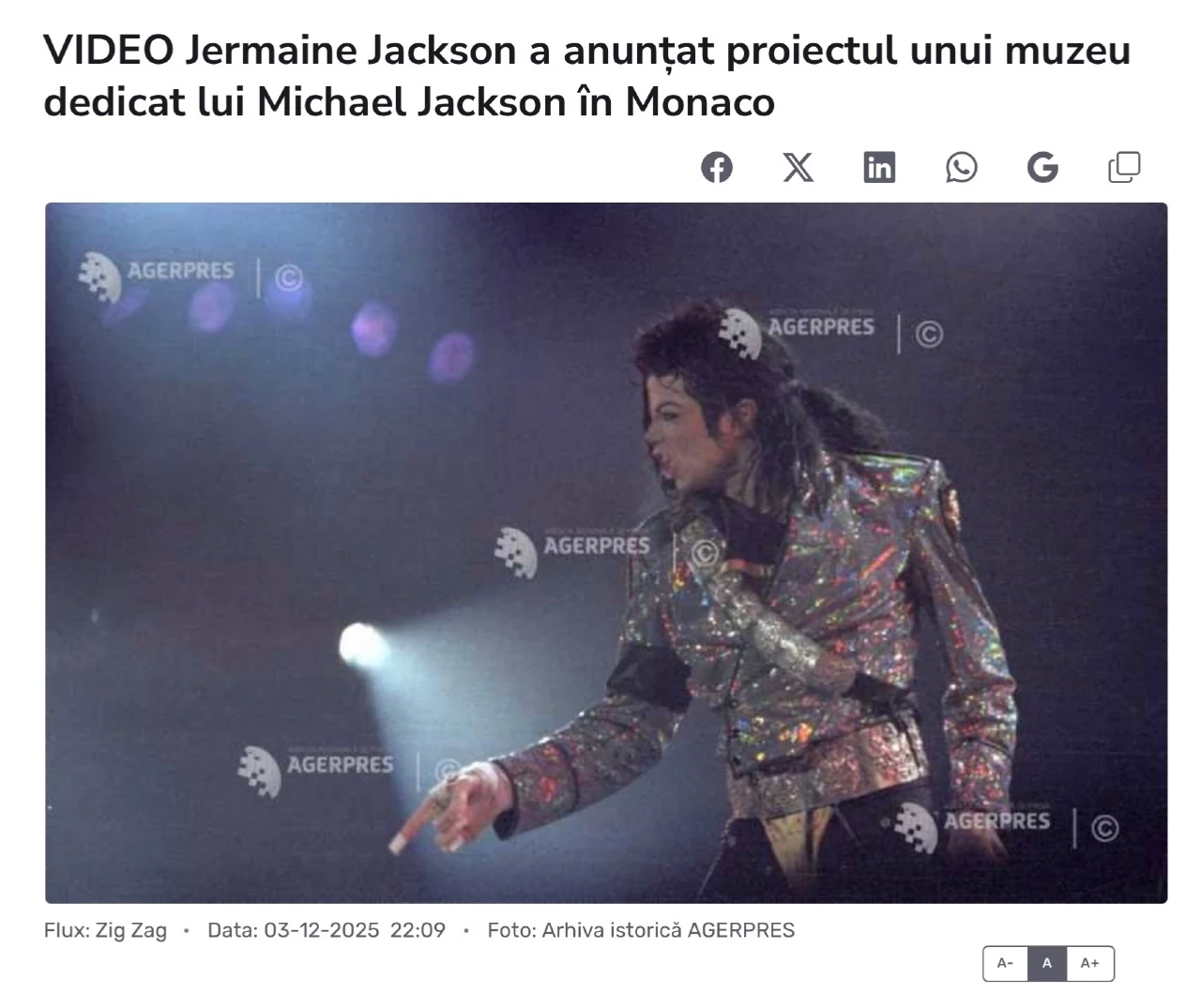 VIDEO Jermaine Jackson a anunțat proiectul unui muzeu dedicat lui Michael Jackson în Monaco