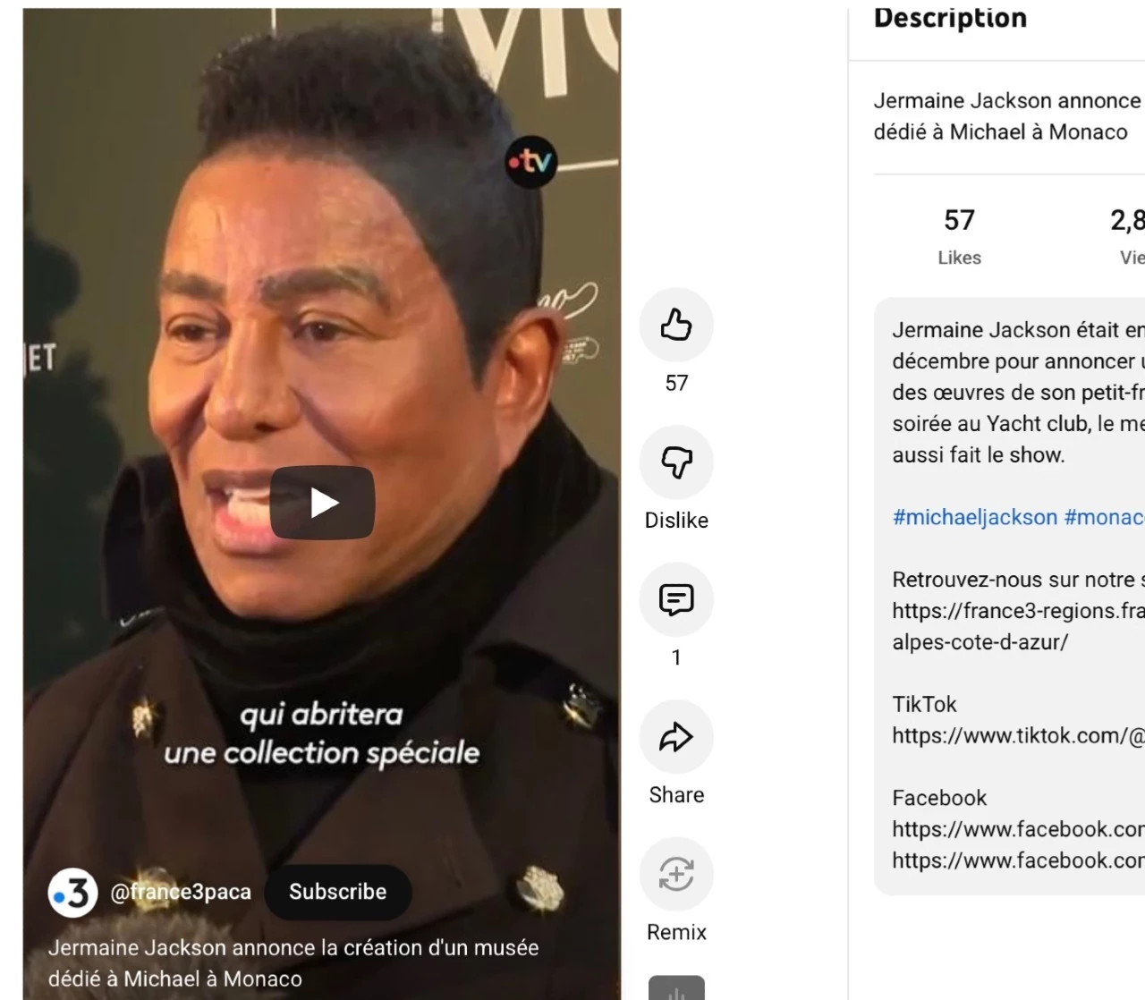 Jermaine Jackson annonce la création d'un musée dédié à Michael à Monaco