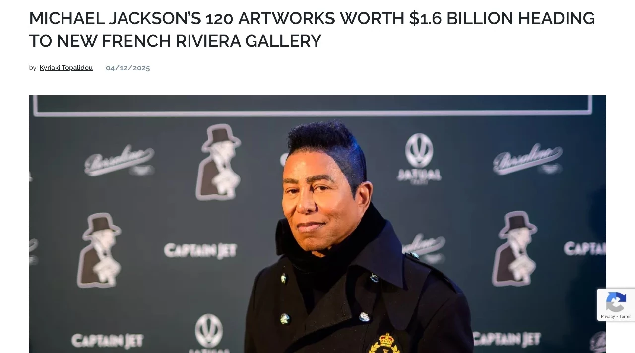 MICHAEL JACKSON’S 120 ARTWORKS WORTH $1.6 BILLION HEADING TO NEW FRENCH RIVIERA GALLERY
