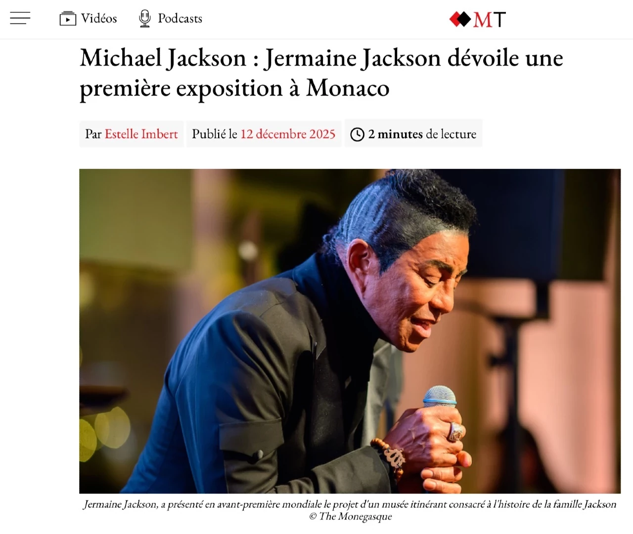Michael Jackson : Jermaine Jackson dévoile une première exposition à Monaco
