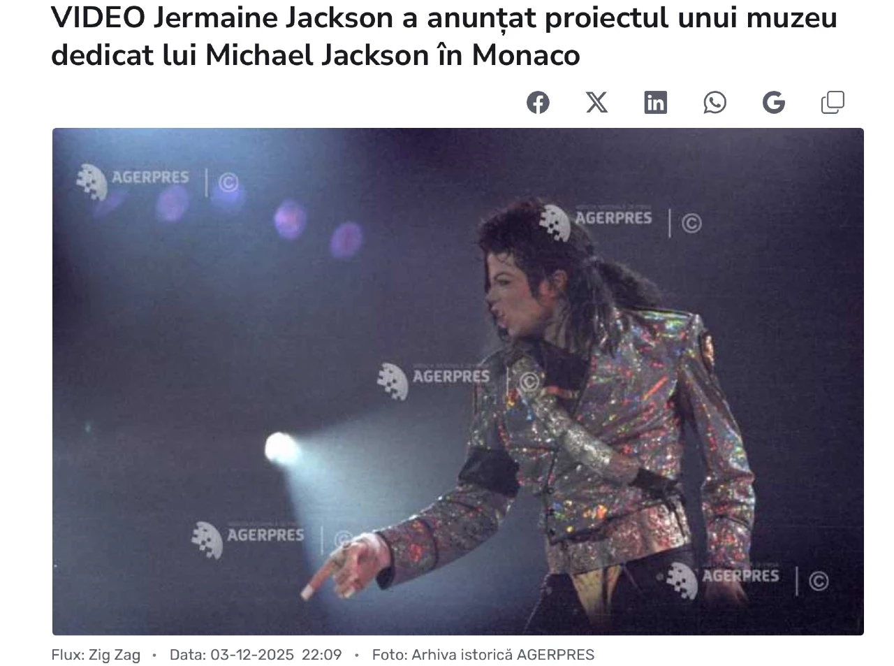 VIDEO Jermaine Jackson a anunțat proiectul unui muzeu dedicat lui Michael Jackson în Monaco