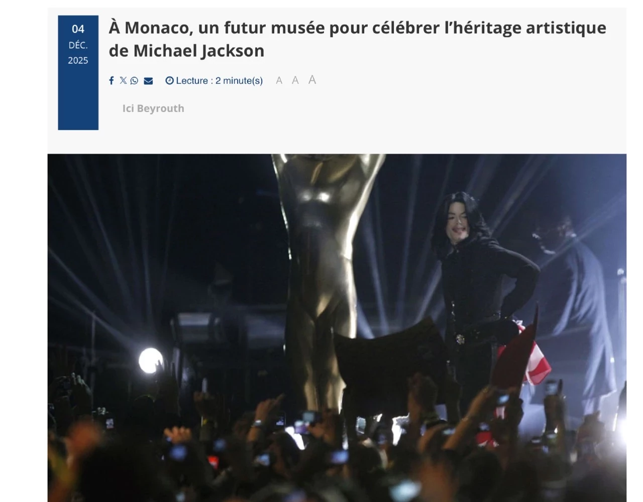 À Monaco, un futur musée pour célébrer l’héritage artistique de Michael Jackson